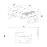 منقل تاشو ونش متال مدل سفری با گریل کوتاه N2