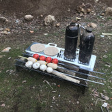 منقل تاشو ونش متال مدل سفری با گریل بلند N6