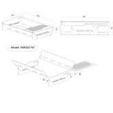 منقل تاشو ونش متال مدل سفری با گریل کوتاه N7