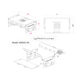 منقل تاشو ونش متال مدل سفری پایه دار با گریل بلند N10