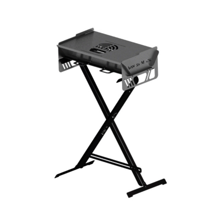 منقل تاشو ونش متال مدل سفری پایه دار با گریل کوتاه N11