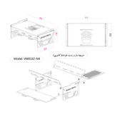 منقل تاشو ونش متال مدل سفری پایه دار با گریل کوتاه N11