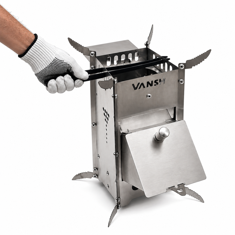 بخاری-هیزمی-کمپینگ-vansh-با-دودکش-قابل-حمل